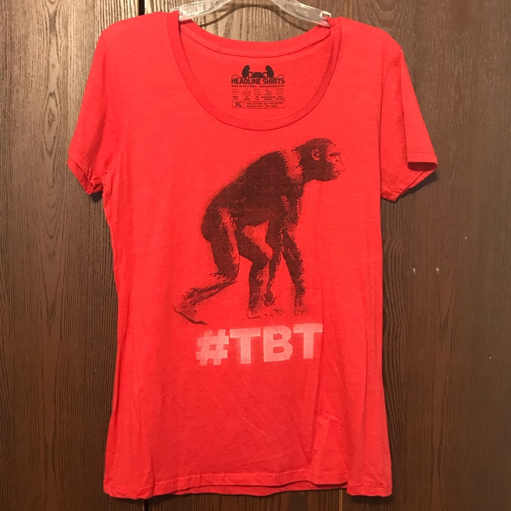 Headline Shirts red #tbt tshirt EUC